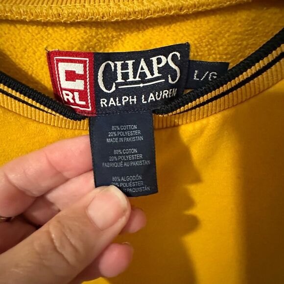 Vintage Chaps Ralph Lauren Crewneck Sweatshirt - Mens Large - Picture 3 of 7
